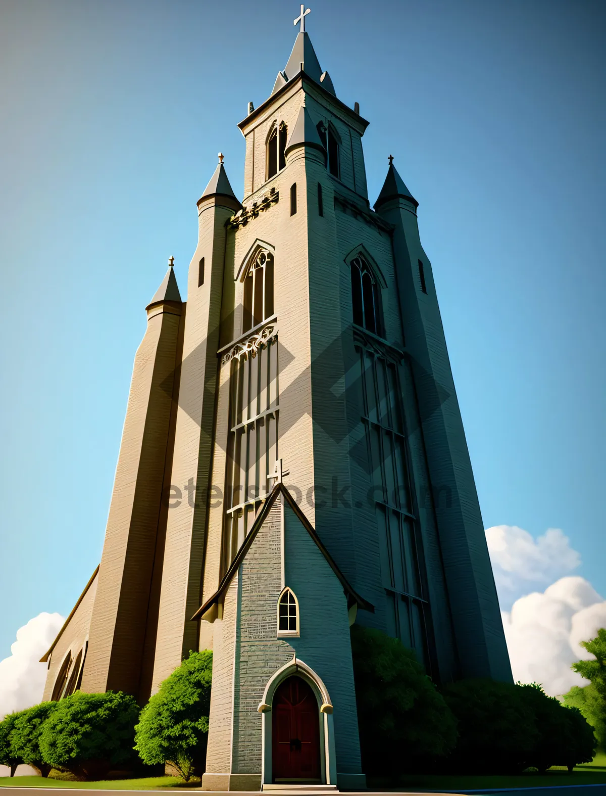 Picture of Medieval Church Tower with Bell Cote