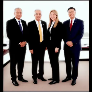 Successful Businessman Smiling in Office Meeting