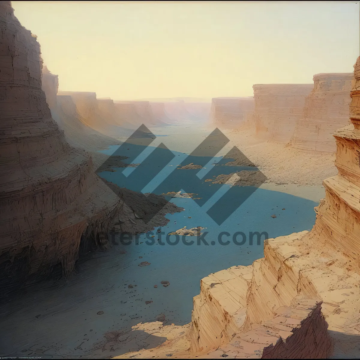 Picture of Soothing Serenity: A Majestic Coastal Sandstone Cliff