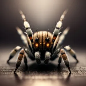 Close-up of Hairy Arachnid with Long Legs - Spider Image