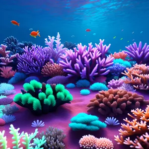 Vibrant Marine Life in Colorful Coral Reef