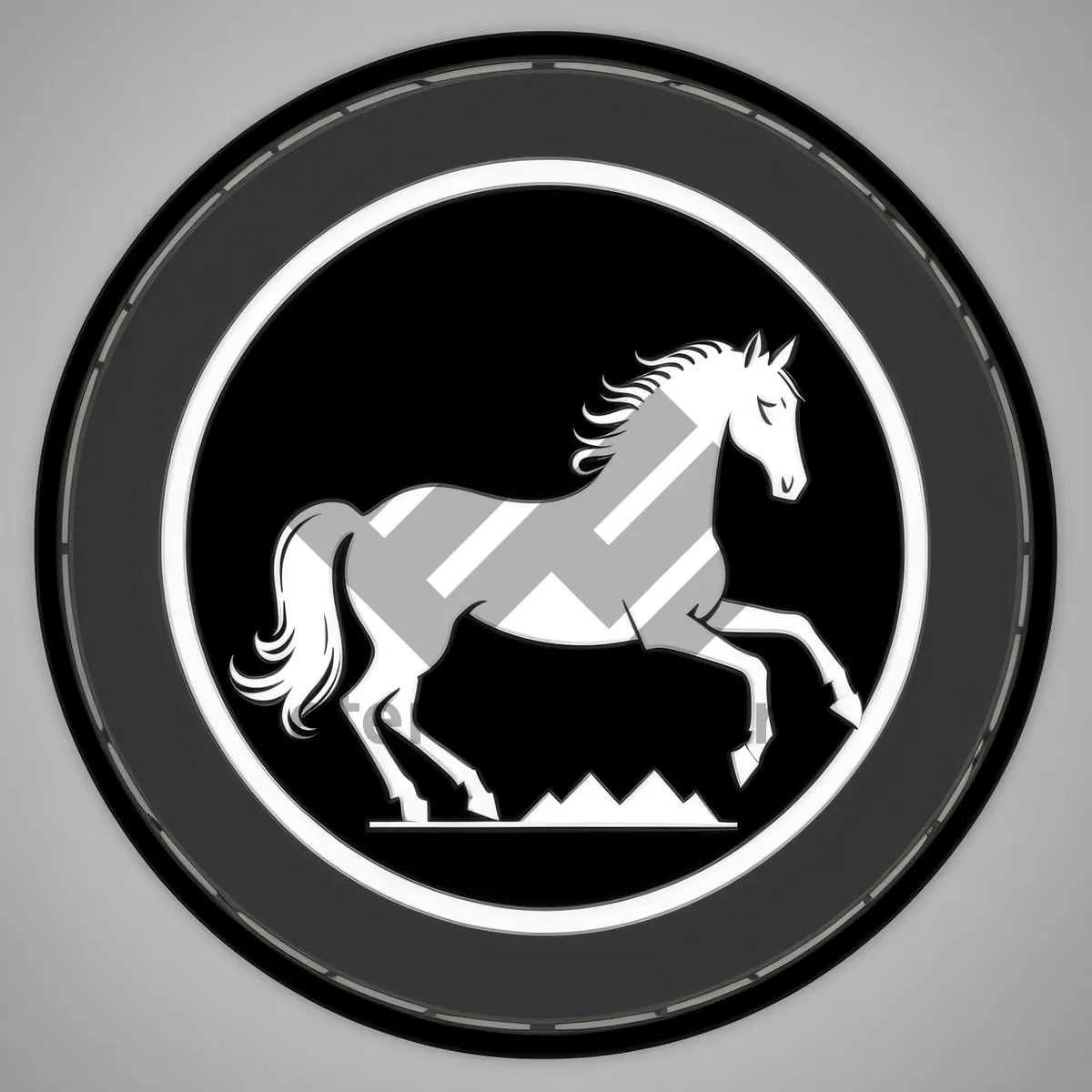 Picture of Shiny black round button icon with elegant metallic curve