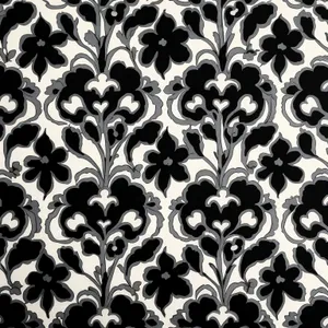 Ornate Floral Antique Textile Wallpaper Design