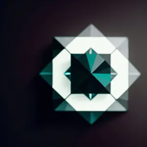 Solid Gem Glass Icon in 3D Graphic Design