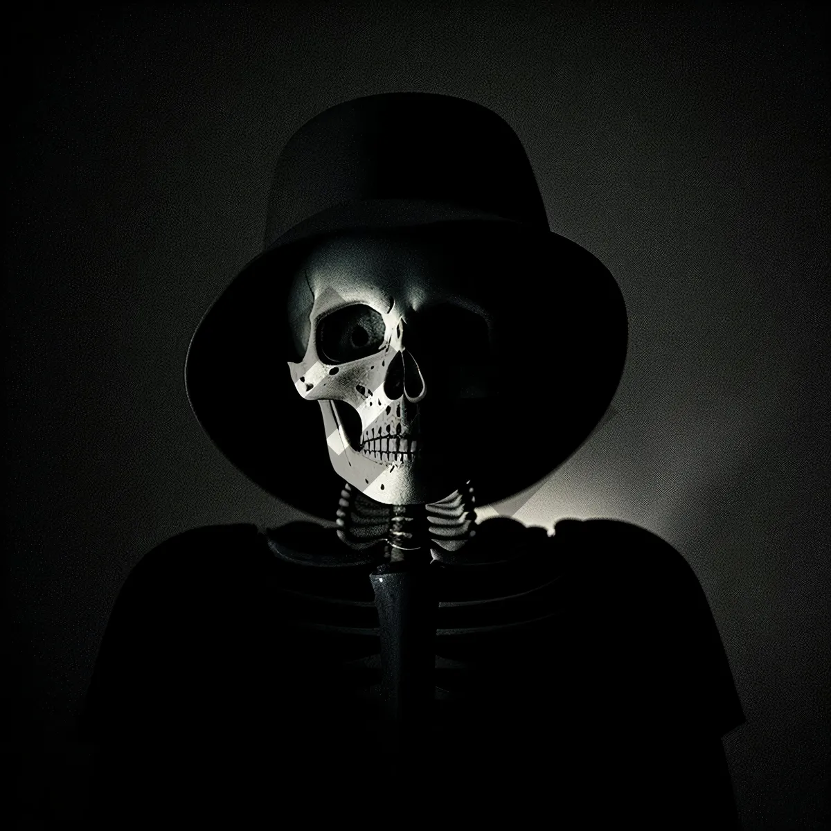 Picture of Sinister Skull: Dark Masked Man in Fearful Attire