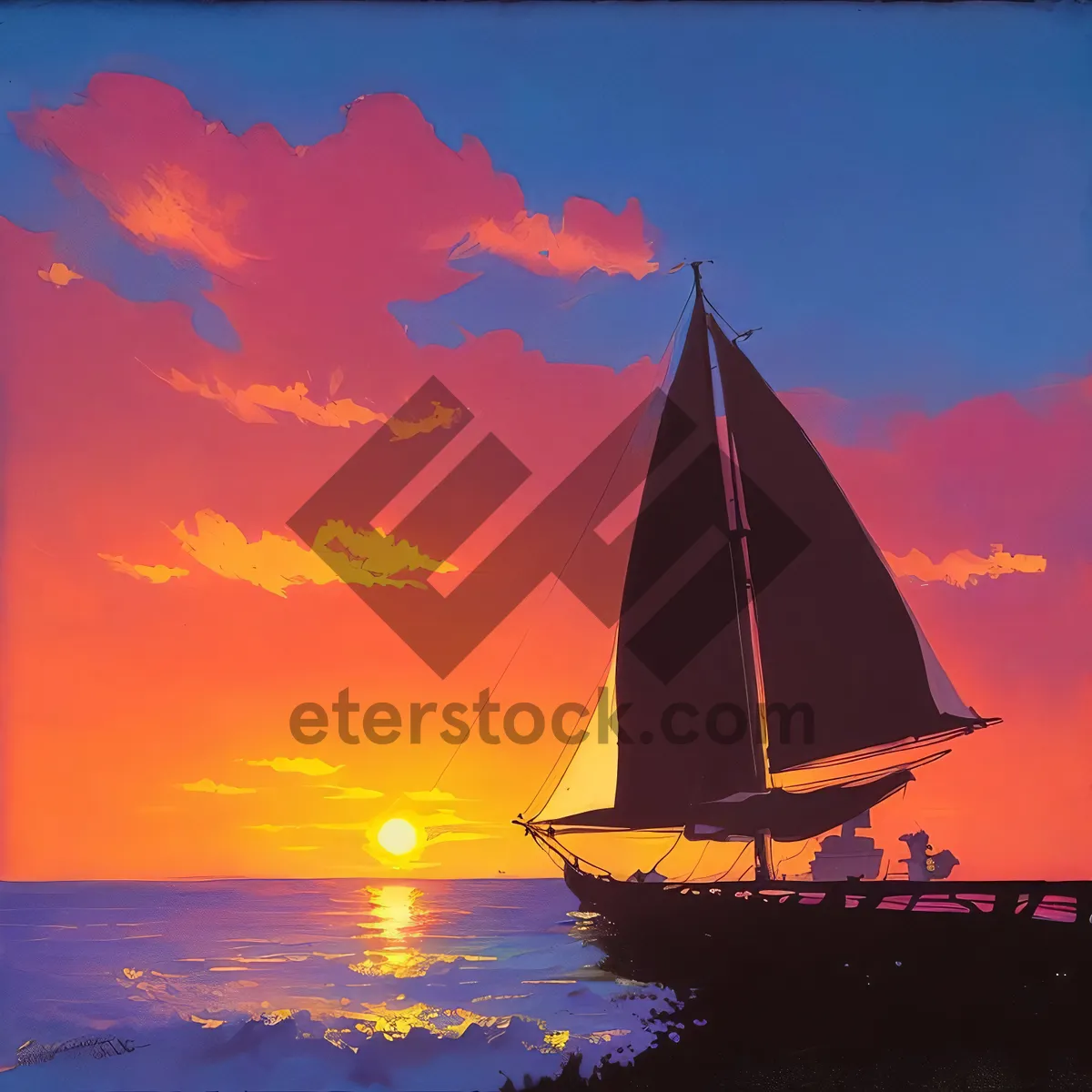 Picture of Serene Sunset Cruise Along Coastal Waters