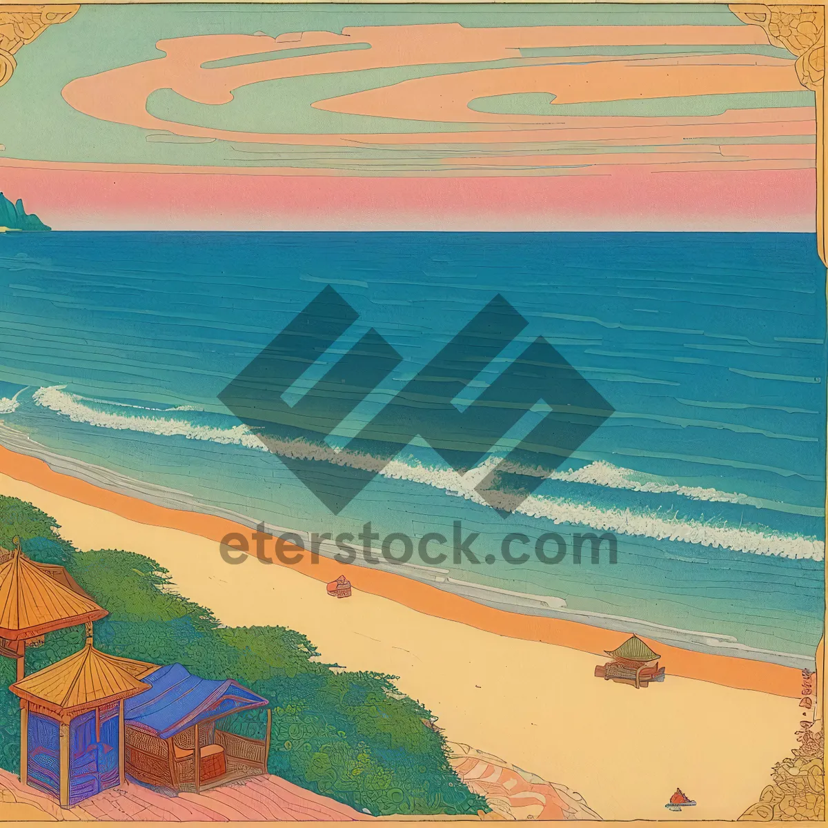 Picture of Turquoise Tropics: Sun-kissed Beach Paradise