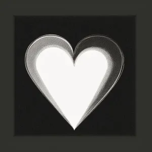 Damask Gem Heart Symbol Sign - 3D