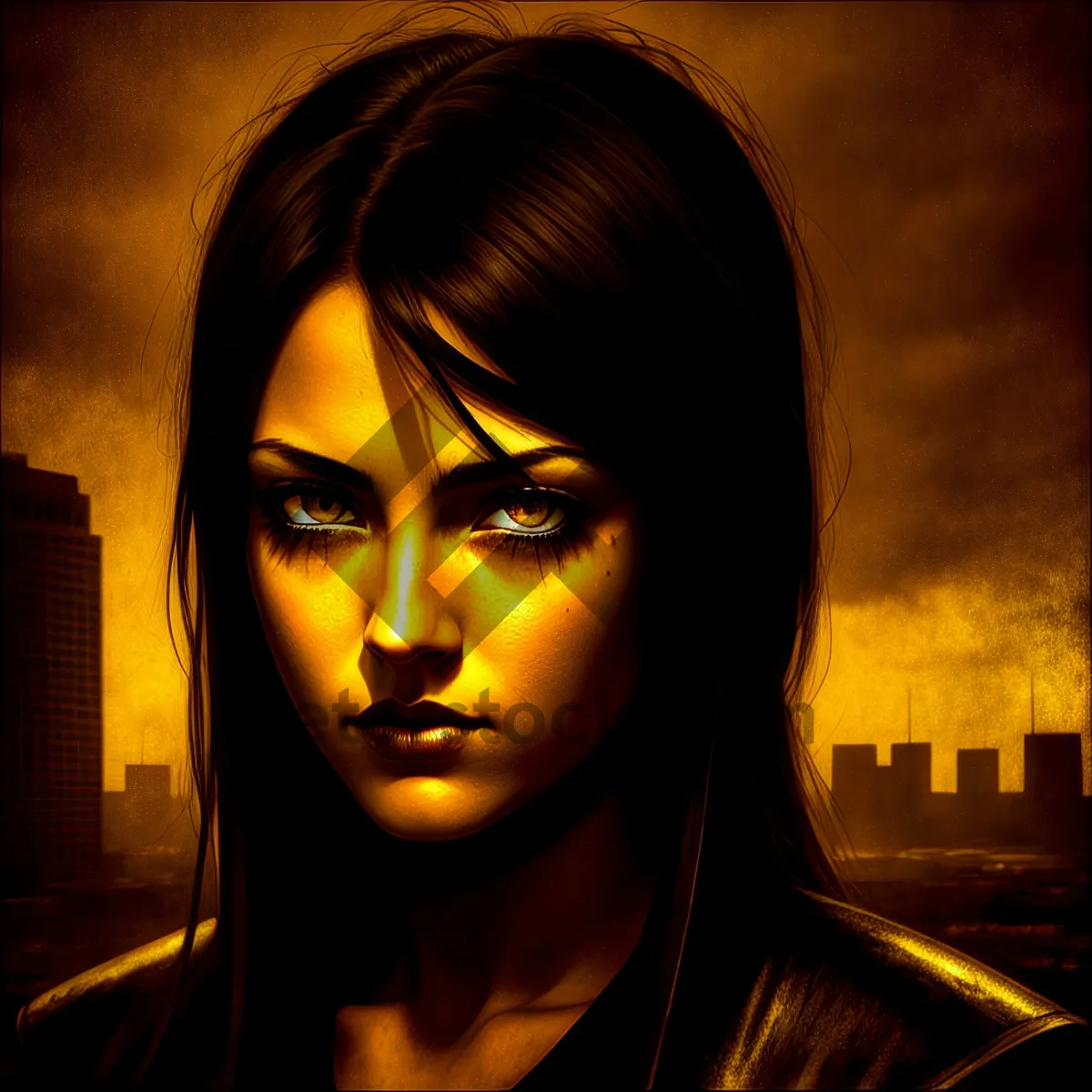 Picture of Seductive Brunette Masked Lady - Fashion Portrait