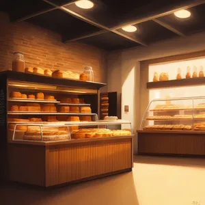 Bakery Counter in Modern Home Kitchen