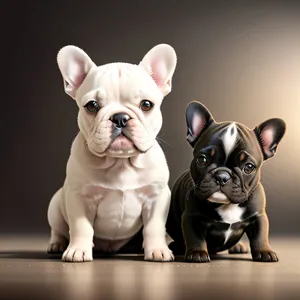 Adorable Bulldog Puppy with Wrinkled Expressive Face