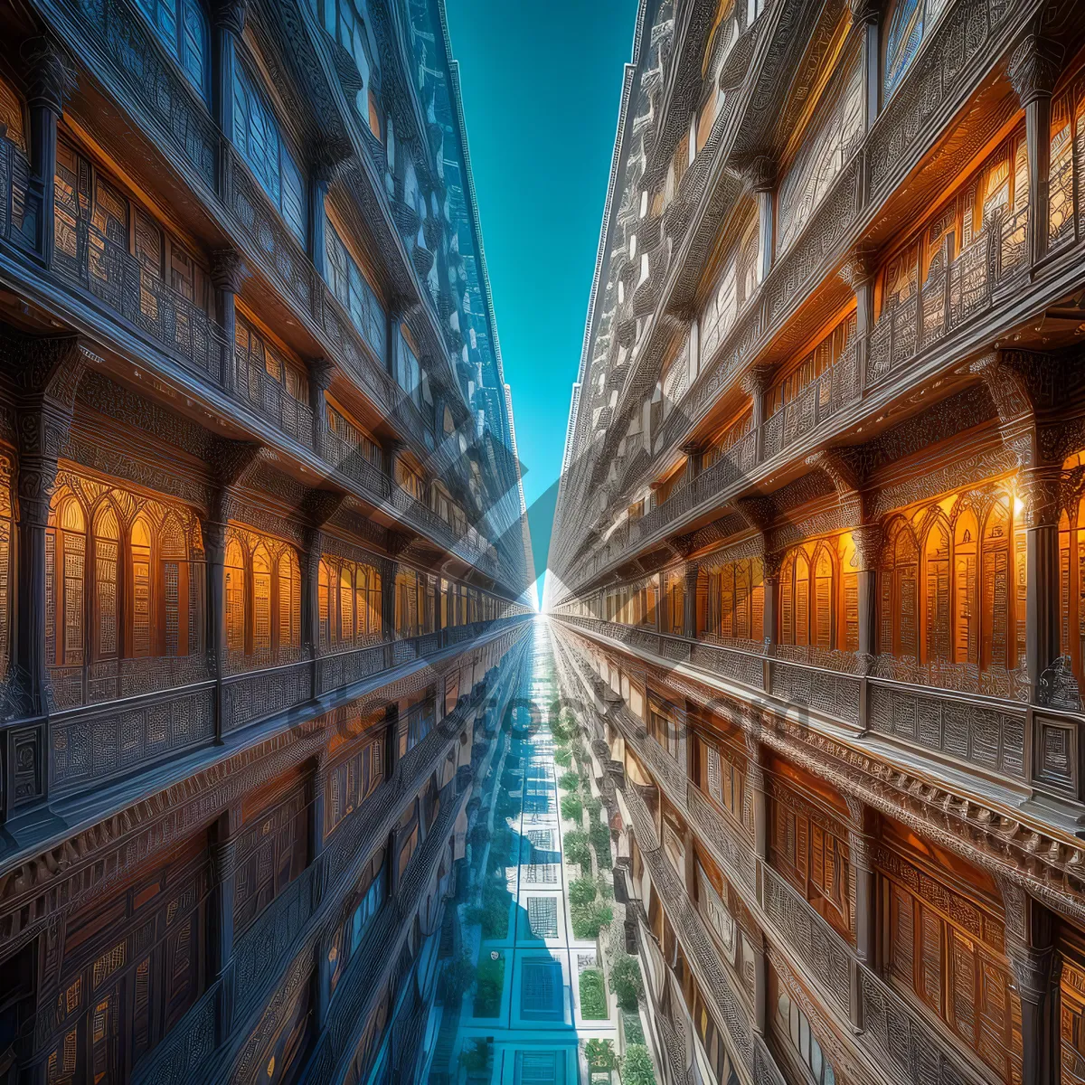 Picture of Modern Glass Library in Urban City