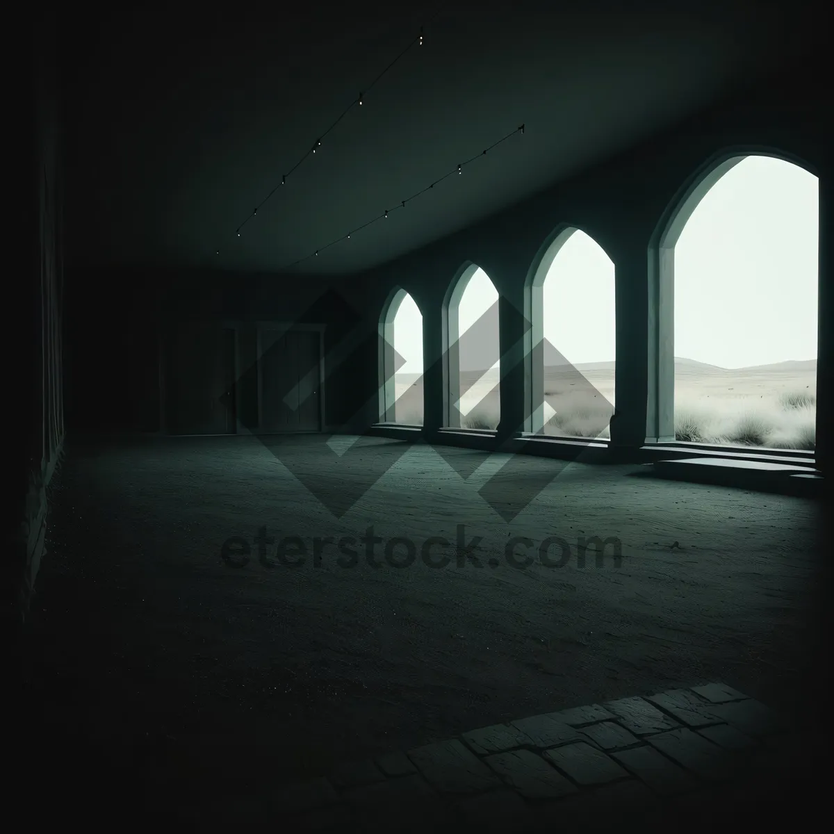 Picture of Vintage Viaduct: Ancient Architectural Marvel and Tunnel Passage