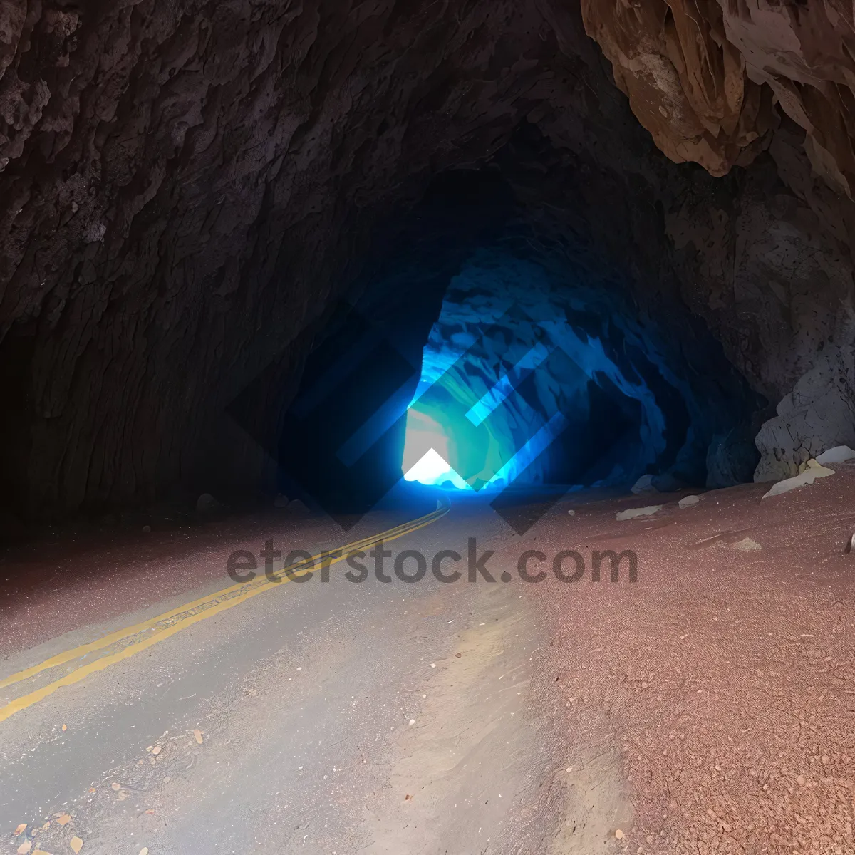 Picture of Mystic Rock Passage: Ancient Architecture in Geological Tunnel.