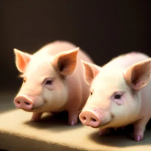Pink Piglet Piggy Bank Saving Money