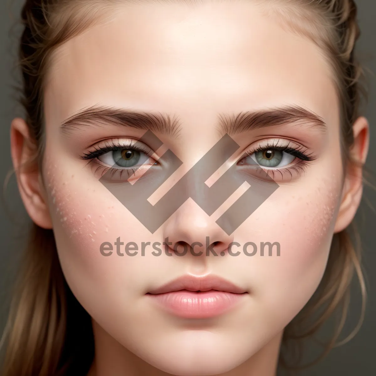 Picture of Glamorous Beauty: Stylish Closeup of Attractive Model's Face