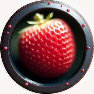 Fresh Strawberry Closeup: Delicious and Healthy Juicy Berry