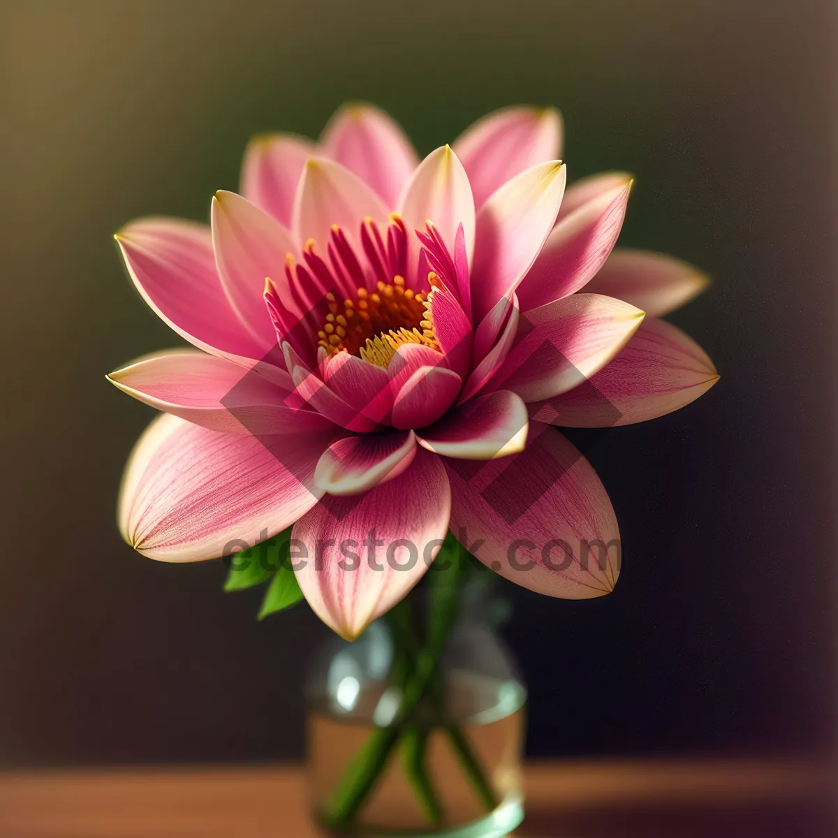 Picture of Pink Lotus Blossom in Serene Water