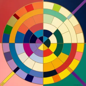 Colorful Retro Mosaic Artwork - Decorative Tile Design
