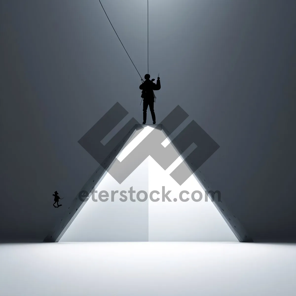 Picture of Skyward Surge: Lightning Conductor and Silhouette against Canvas Tent