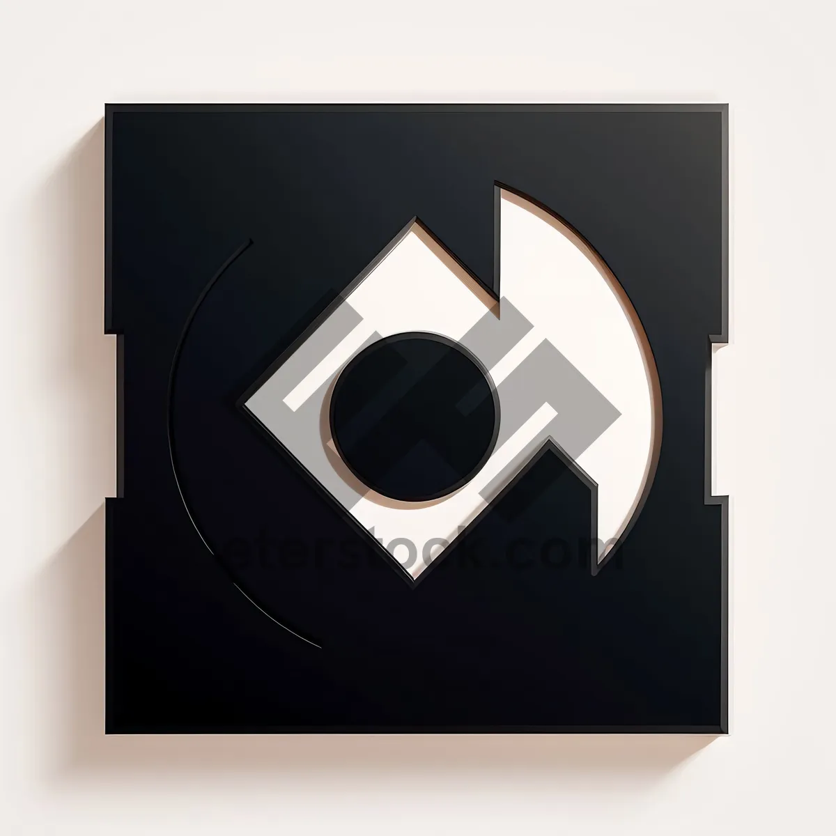 Picture of Snapshot symbol: 3D black videodisk icon