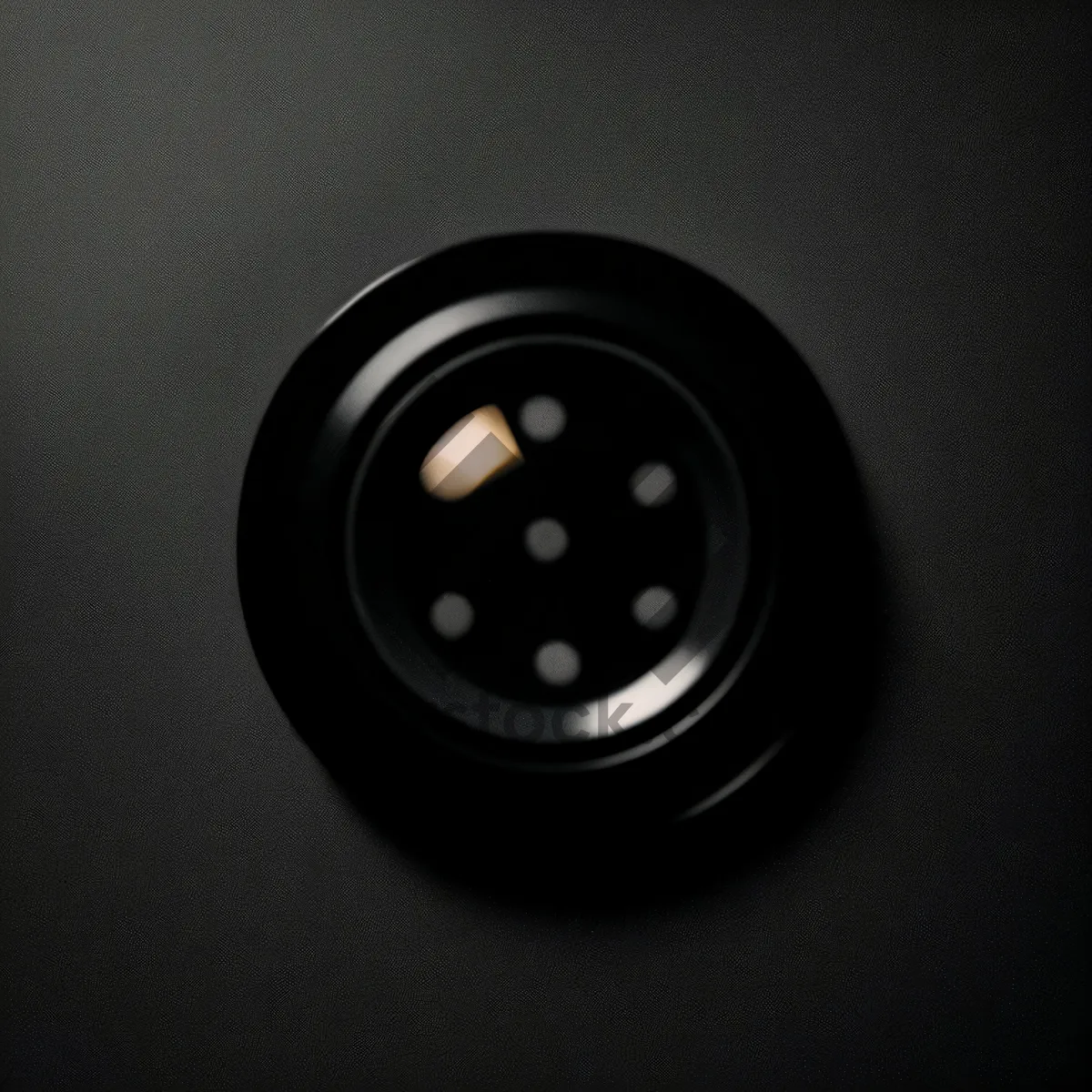 Picture of Shiny Black LED Circle Lamp - Modern Design Spotlight