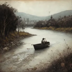 Serene Summer Boating on the Lake