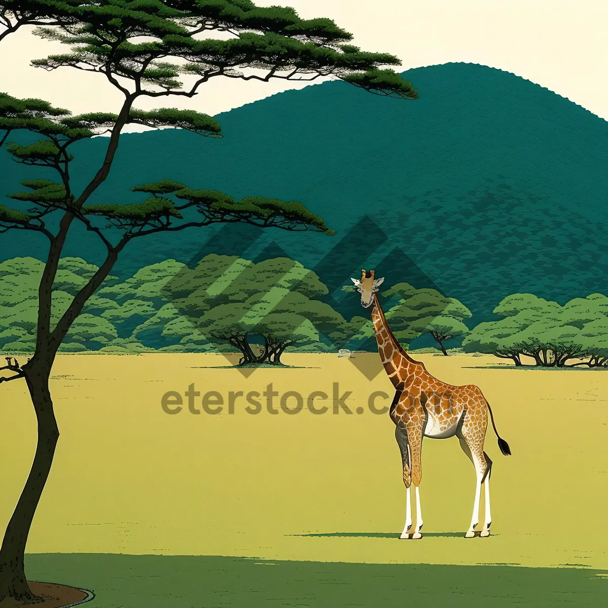 Picture of The Majestic African Giraffe in Captivating Wilderness