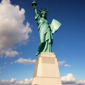 Famous Statue of Liberty, Symbol of Freedom