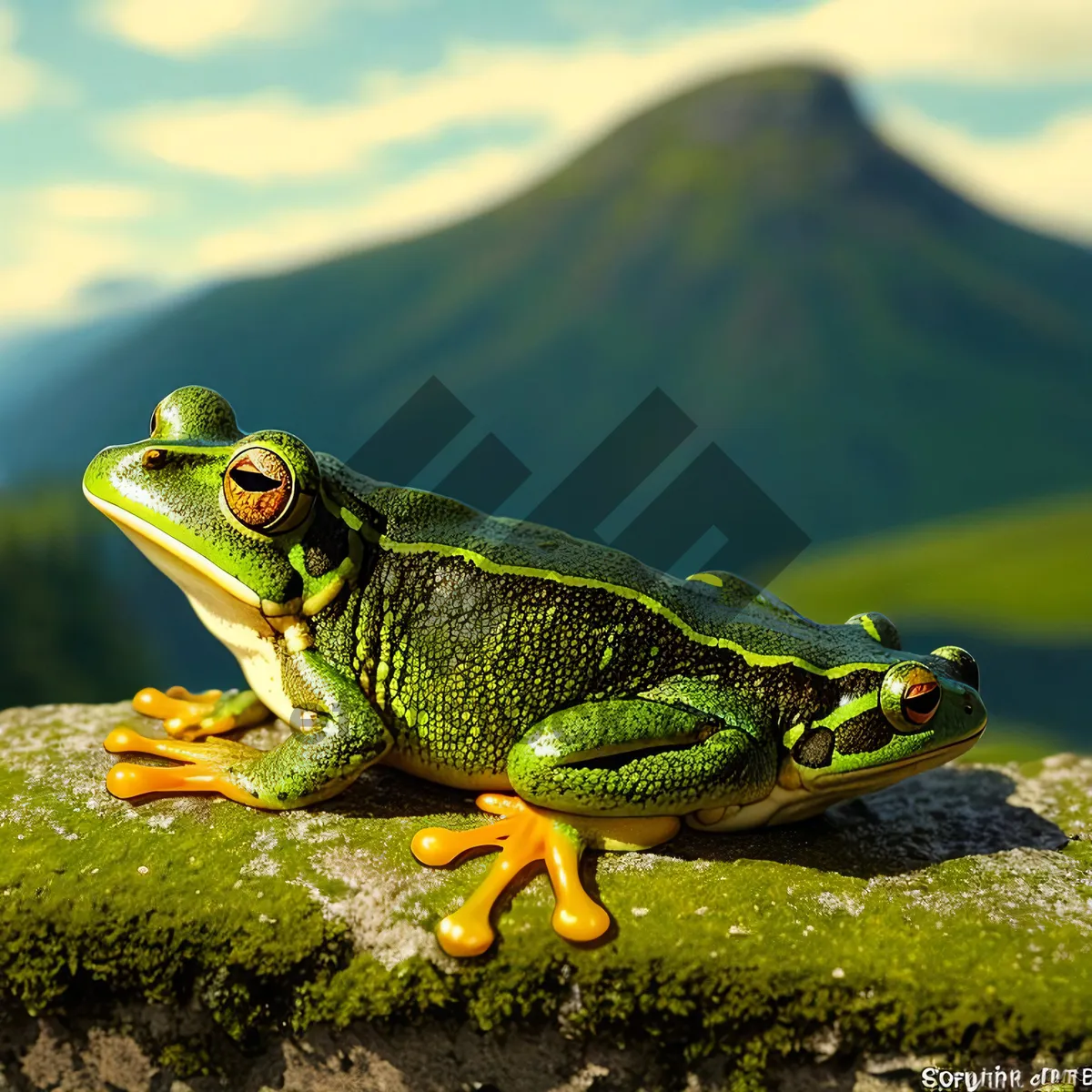 Picture of Vibrant Eyed Tree Frog - Captivating Wildlife Close-Up