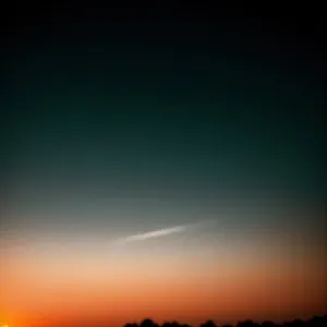Vibrant Sunset Sky with Radiant Lights