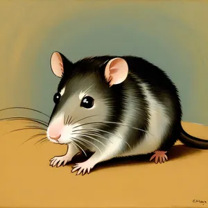 Adorable Furry Mouse with Whiskers