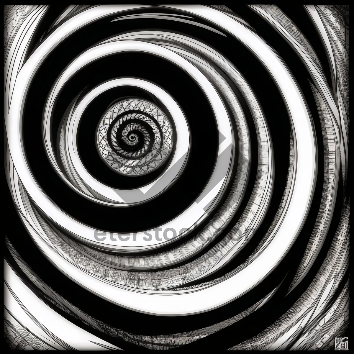 Picture of Dynamic Coil: Vibrant Motion and Fractal Patterns