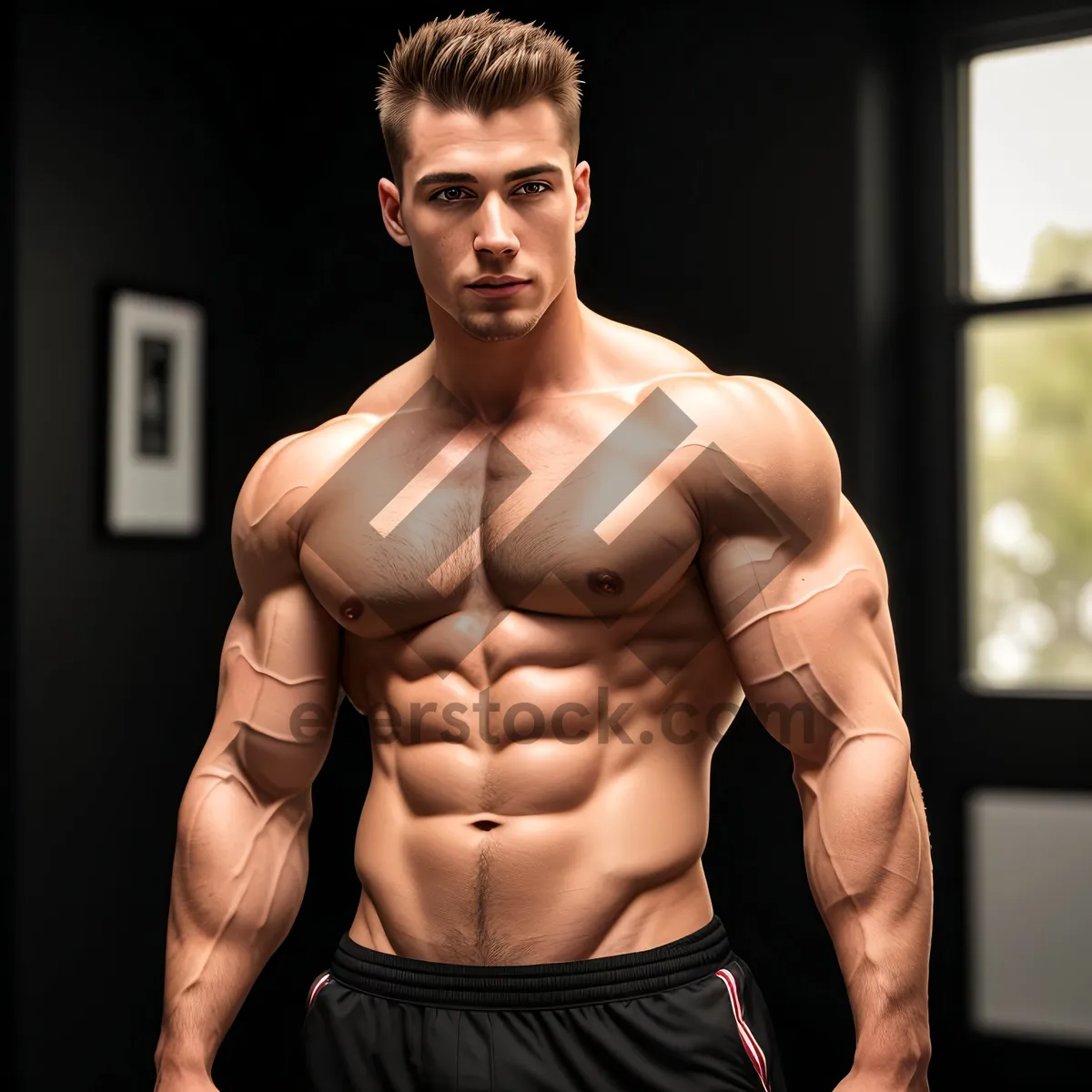 Picture of Fit and Strong: Athletic Man with Ripped Abs