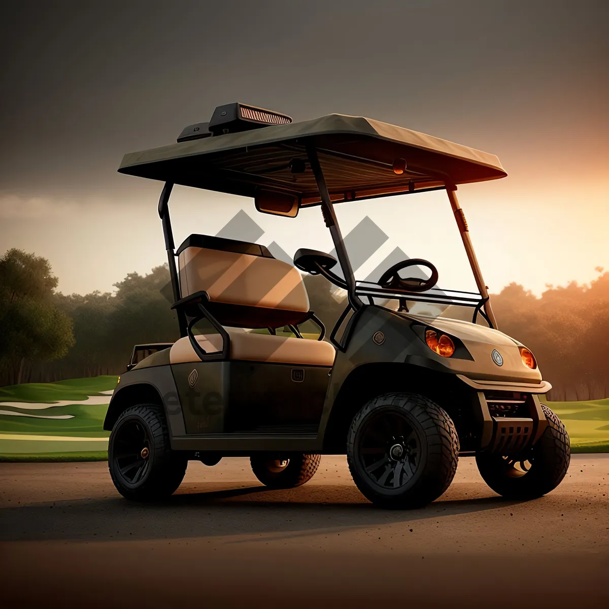 Picture of Fast and Luxurious Golf Equipment on Wheels