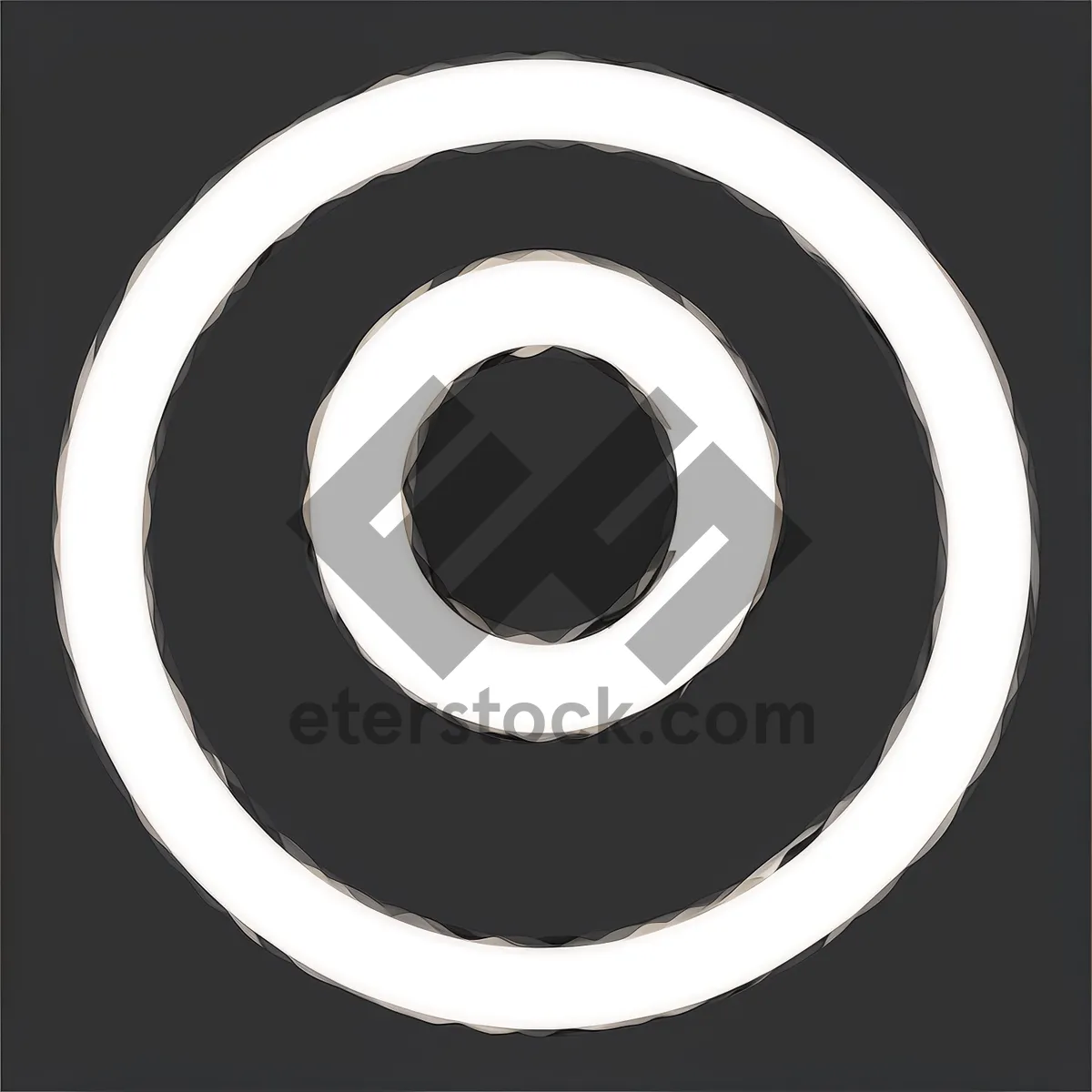 Picture of 3D Circle Symbol Black Icon Design