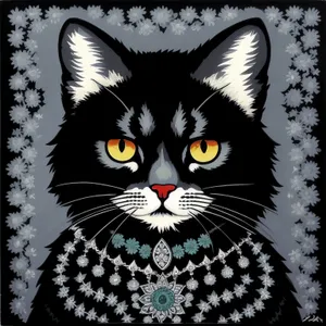 Fluffy Feline Kitty with Adorable Whiskers