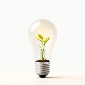 Innovative Glass Light Bulb Creating Energy