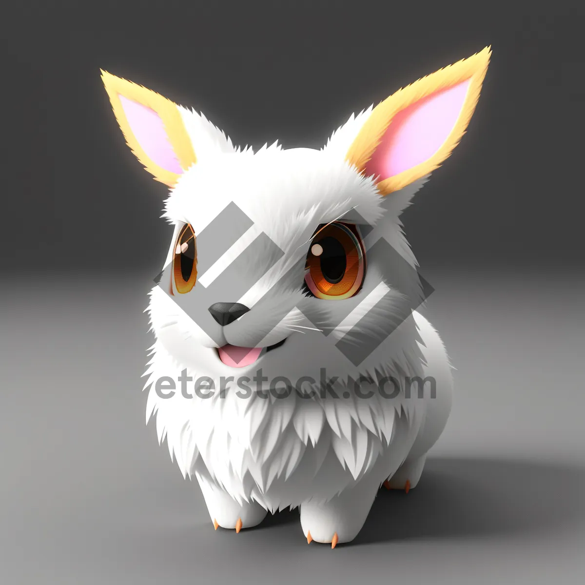 Picture of Cute Fluffy Bunny with Adorable Eyes