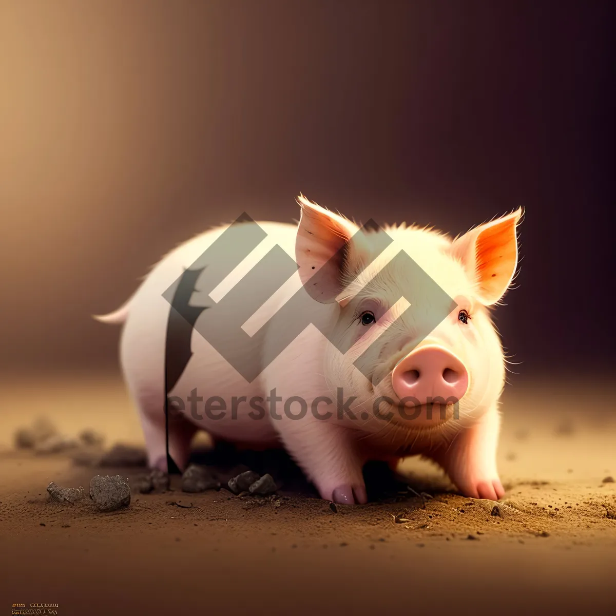 Picture of Piggy Bank Savings: Ceramic Pink Money Container for Financial Wealth