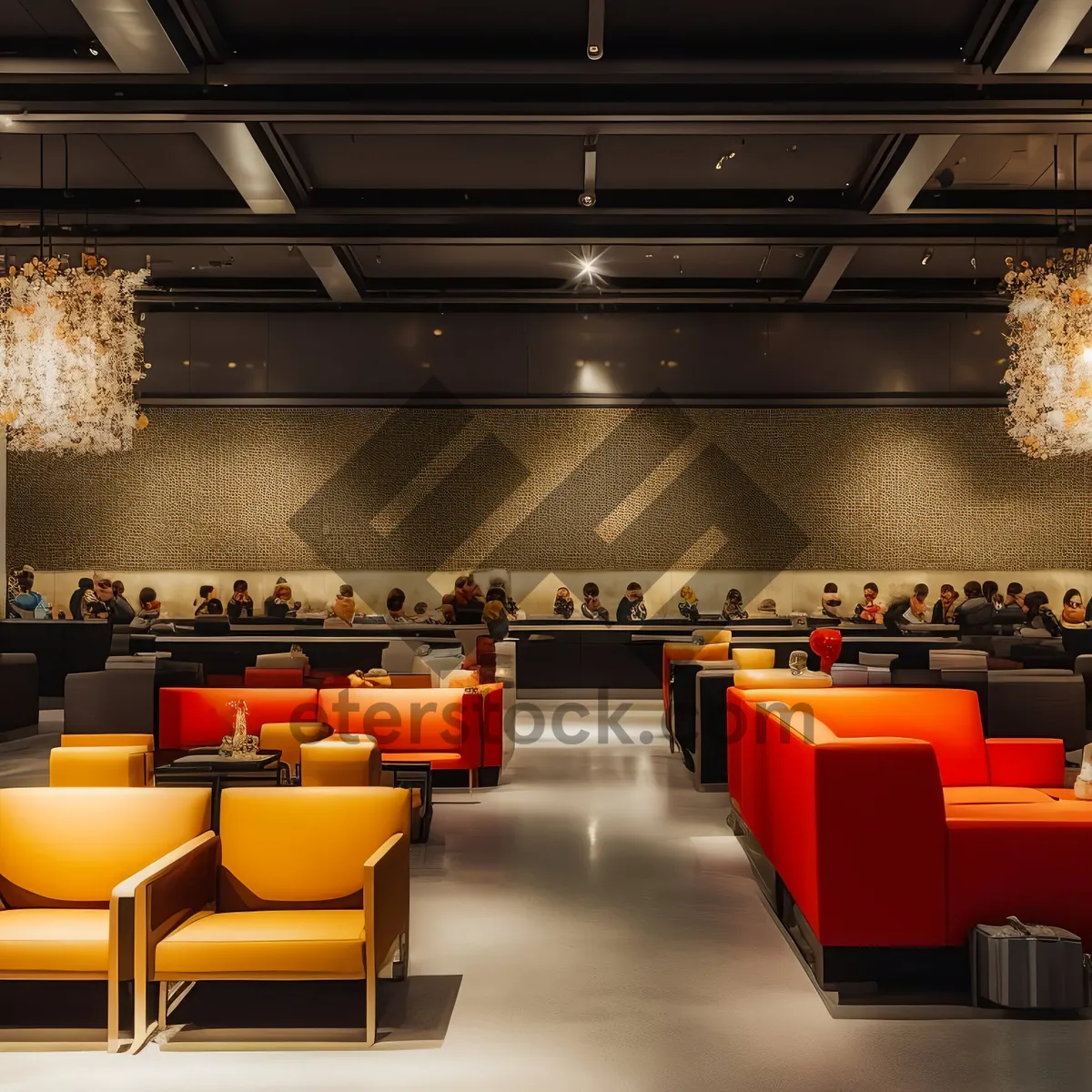 Picture of Modern Hall with Stylish Interior and Furniture