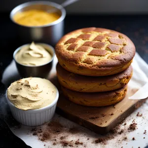 Delicious Chocolate Muffin with Cappuccino