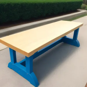 Wooden Gymnastics Balance Beam Chair - 3D Tabletop Furniture