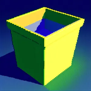 Square Home Box Icon 3D Container