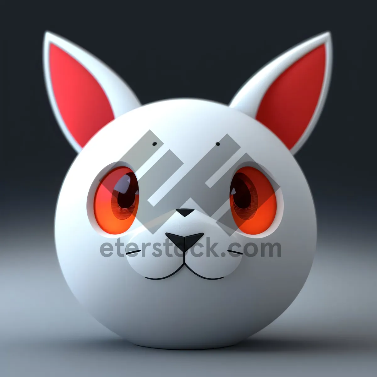 Picture of Cute Cartoon Bunny Character - Happy Fun Icon