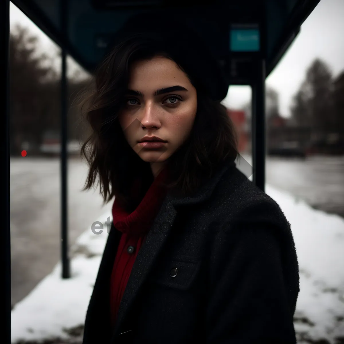 Picture of Smiling Businesswoman in Academic Gown and Mortarboard