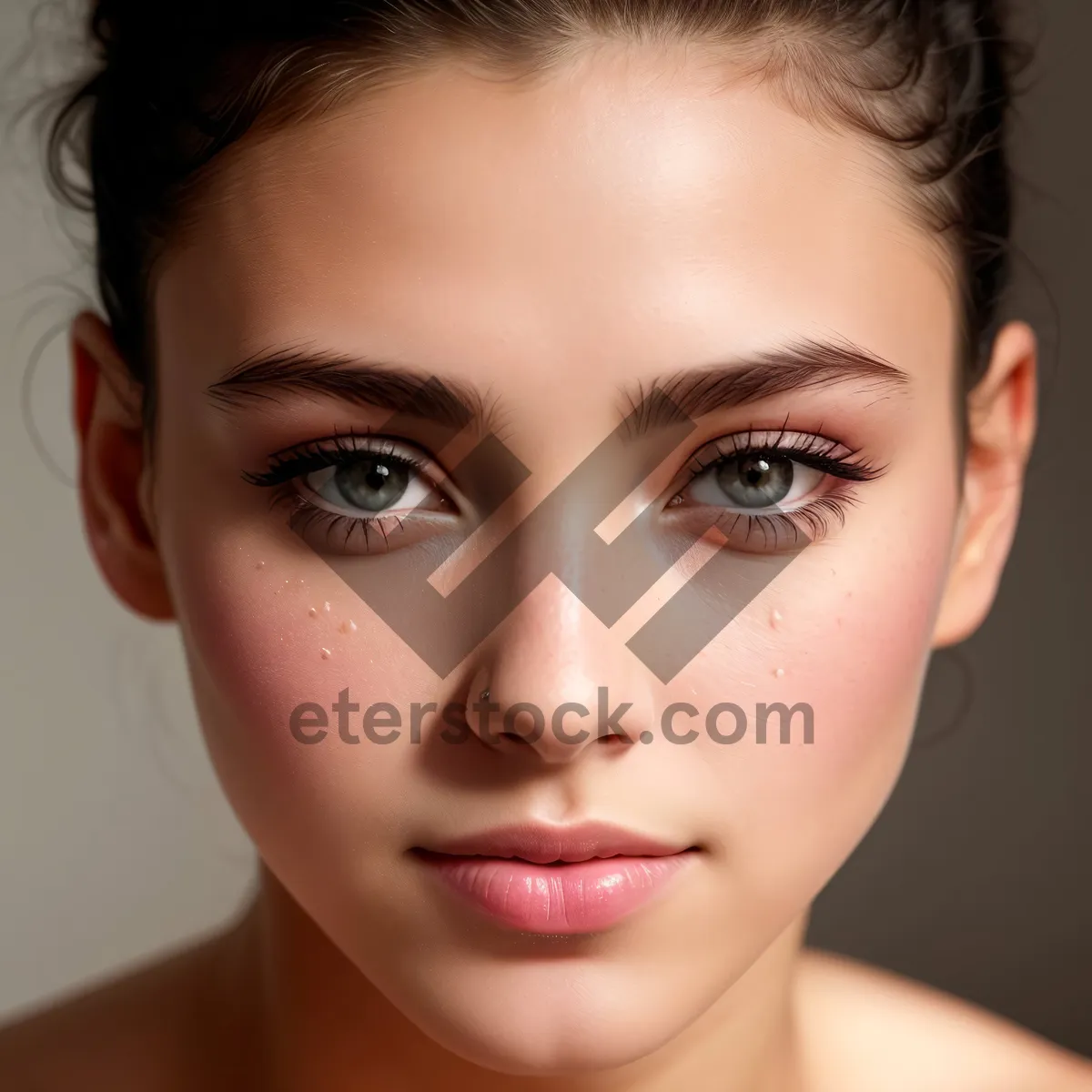 Picture of Beautiful Brunette Model with Flawless Skin