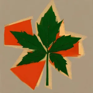 Maple Leaf Pinwheel Decoration with Ribbon Bow