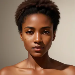 Stunning Afro-Beauty: Attractive Portrait of a Model with Flawless Skin