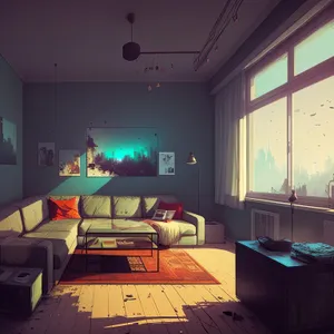 Modern Bedroom Interior with Cozy Furniture and Natural Light